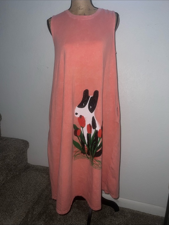 Doodle by inoha Dresses & Skirts - Knit Tulip and dog Dress Doodle Line By Inoah Small Oversized
